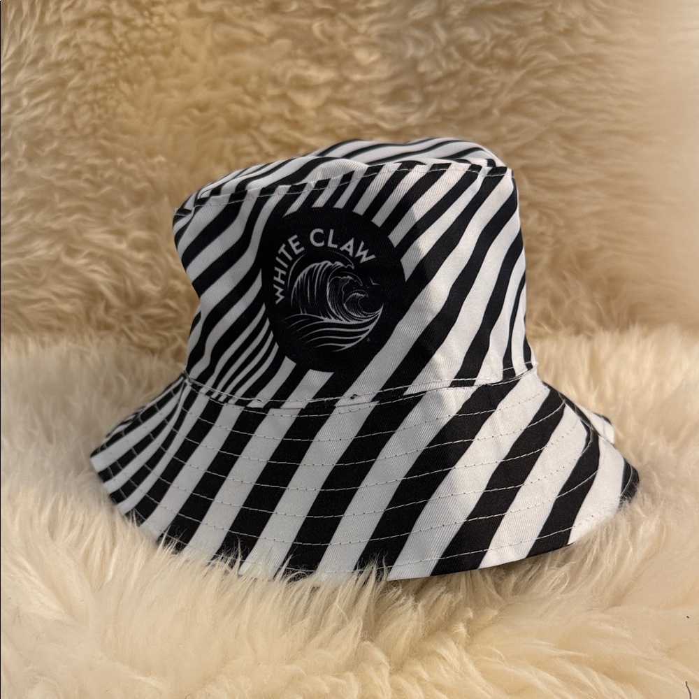 Striped Kids Bucket Hat - Black and White